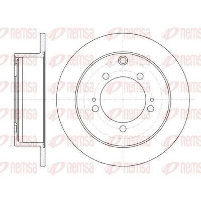 Abbildung von REMSA 61230.00 Bremsscheibe Hinterachse 261,8, 261,8 9,5 5 voll MITSUBISHI: Outlander I SUV, Pajero Pinin