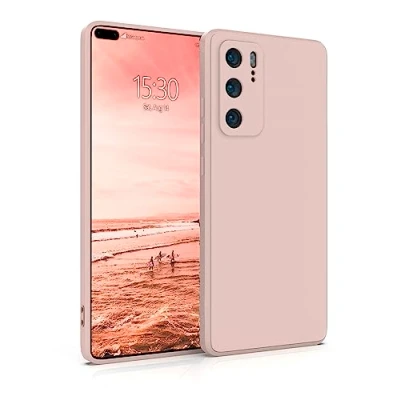 Abbildung von MyGadget Hülle für Huawei P40 robuste Silikon Schutzhülle TPU Case Slim Silikonhülle Back Cover Kratzfest Handyhülle Matt Rosa