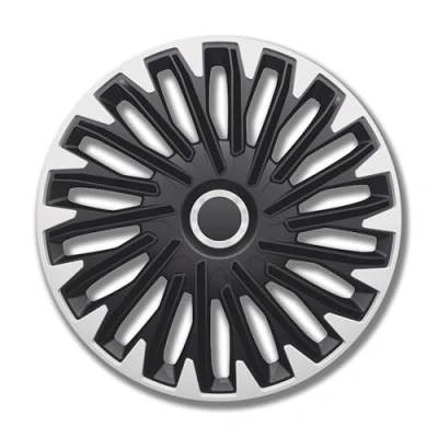 Abbildung von PETEX RB558515 Radzierblende Quantum Pro schwarz/silber Größe 15&quot; 2 fach lackiert mit Chromring Material: ABS