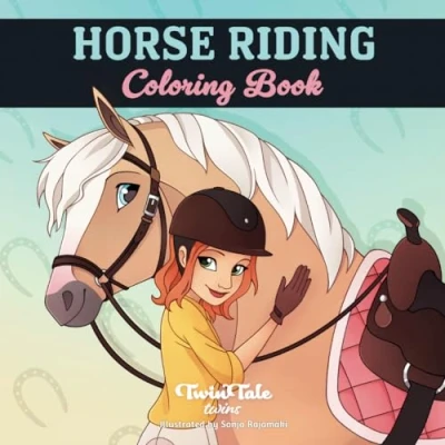 Abbildung von Horse Riding Coloring Book: Cute Book for Kids and Adults
