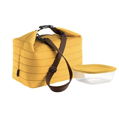 Abbildung von Guzzini On The Go, Grosse Thermotasche M/Frischhaltedose Handy Ocker, (Bag) 30 x 18 h30 cm; (Container) 19,6 h7 cm 1400 cc 032903165