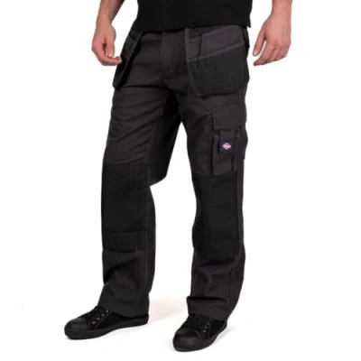 Abbildung von Lee Cooper LCPNT216 Herren Arbeitshose mit Holstertasche, Grau schwarz, 38W/31L
