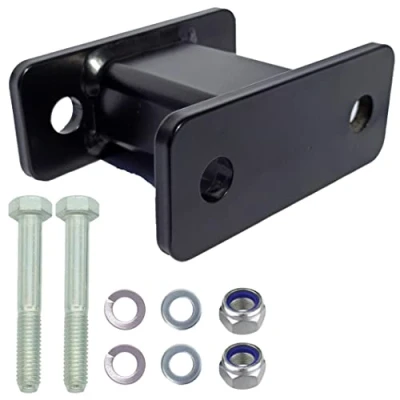 Abbildung von XIMPLIO Anhängerkupplung Verlängerung 100 mm Hakenverlängerung Adapter für Flanschkugel AHK 2 Loch 90 Lochabstand