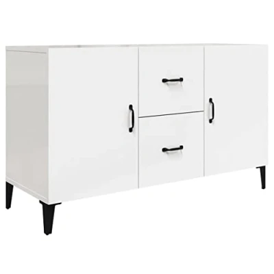 Abbildung von vidaXL Sideboard Kommode Anrichte Mehrzweckschrank Beistellschrank Standschrank Schrank Flurkommode Hochglanz Weiß 100x36x60cm Holzwerkstoff
