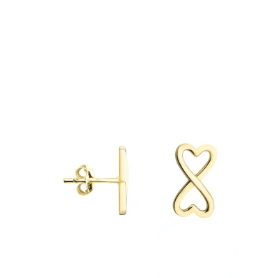 Abbildung von SOFIA MILANI Damen Ohrringe 925 Silber vergoldet/golden Herz Unendlich Infinity Ohrstecker E1393
