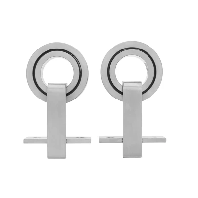 Abbildung von Intersteel 2er Set Hängerollen Modern Top 155 mm Edelstahl gebürstet