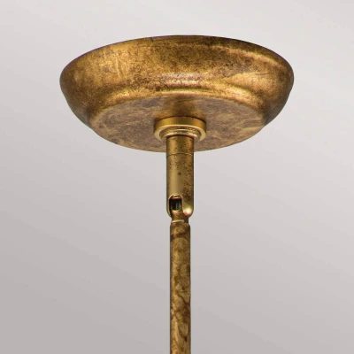 Abbildung von Gilded Nola GN SUN KING P G Hängeleuchte E27 1x60W Stahl Blattgold, Kristall H:31.8cm B:30.5cm dimmbar