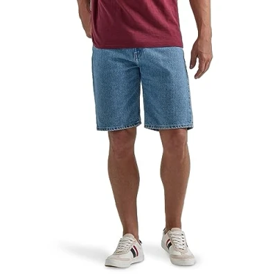 Abbildung von Wrangler Authentics Herren Klassische fünf Taschen und lockerer Passform Jeans Shorts, Light Stonewash, 52
