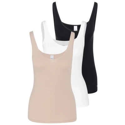 Abbildung von Speidel 3ER PACK Softfeeling Unterhemd/shirt Schwarz weiß skin, Damen, Größe: 48, skin