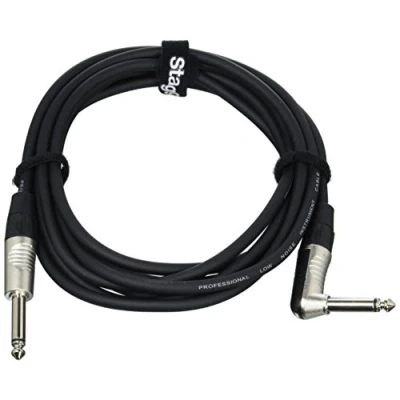 Abbildung von Stagg NGC3PLR N Serie Professional Audiokabel 1x Winkel Klinke 6,3 mm 3 m