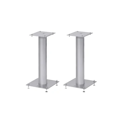 Abbildung von Norstone Lautsprecherständer Stylum, stabil aus Metall, bis 50kg belastbar, Paarpreis (Stylum 1 (50cm), Silber (matt))