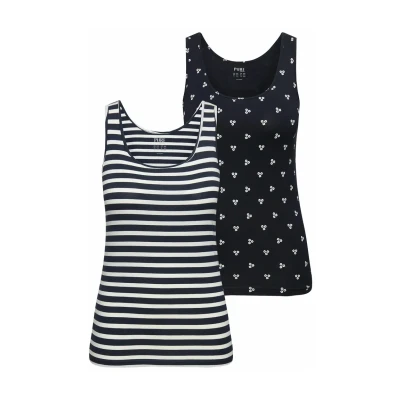 Abbildung von Ulla Popken 2 PACK Tanks Unterhemd/shirt, Damen, Größe: 42/44, Navy blue