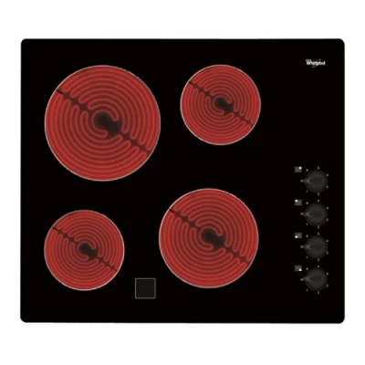 Abbildung von Whirlpool AKM9010NE Platte Platten (integriert, Keramik, Glaskeramik, schwarz, drehbar, oben rechts)