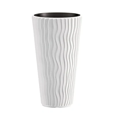 Abbildung von ZANVIC Blumentopf Mod. Sandy Slim 400 Maße: 39 x 71 cm, Weiß, cm