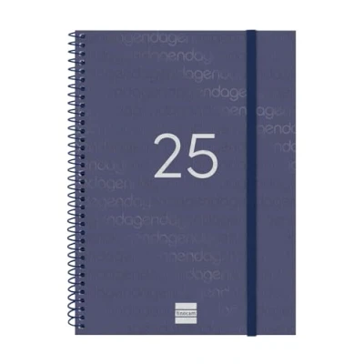 Abbildung von Finocam Spiralkalender 2025, Wochenansicht, Januar 2025 Dezember 12 Monate, Blau, Spanisch