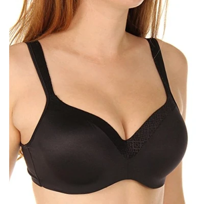 Abbildung von Playtex Damen Secrets Coverage Underwire, Balconette T Shirt Bra for Full Figures BH, Undurchsichtige, Schwarz (Real Black), 85DD