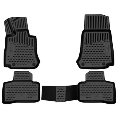 Abbildung von Walser XTR Gummi Fussmatten Auto kompatibel mit Mercedes Benz EQC (N293) 05/2019 07/2023, 100% passgenaue Fußmatten, robuste Universal Fußmatte Auto, Gummimatten