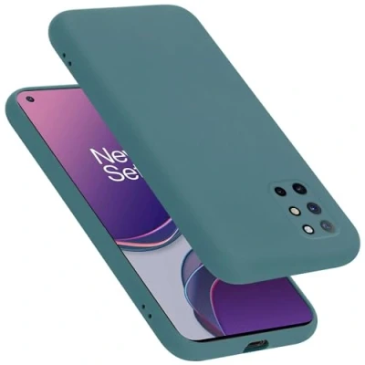 Abbildung von Cadorabo Hülle kompatibel mit OnePlus 8T Silikon Handyhülle für Case aus flüssigem Kratzfeste und stoßfeste dünne TPU Schutzhülle Liquid GRÜN