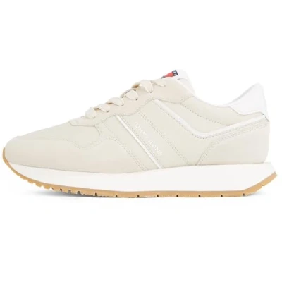 Abbildung von Tommy Jeans Retro Runner Sneaker low, Damen, Größe: 41, Newsprint Schuhe