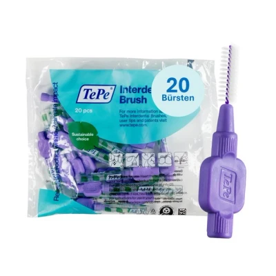Abbildung von TePe Interdentalbürsten Original Zahnreinigungsstäbchen aus Schweden, Effiziente Zahnpflege, ISO Größe 6, 20 Stk.