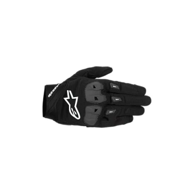 Abbildung von Alpinestars SP X 1 Motorradhandschuhe Herren Sommer mit Knöchelprotektor und Touchscreen Schwarz/Weiss L