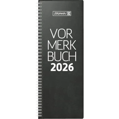 Abbildung von Brunnen Vormerkbuch 784 11x29,7cm 2 Tage/Seite Kunststoff schwarz 2026