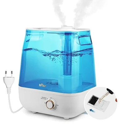 Abbildung von Bear 6L Top Füllung Zwei Auslassdüsen Luftbefeuchter, Ergonomischer Tragegriff，Mit Aromatherapie Tablett，360 Dehbarer Dampfdüse, Automatischer Abschaltung，28db Ultraleise Für Babys Und Pflanzen