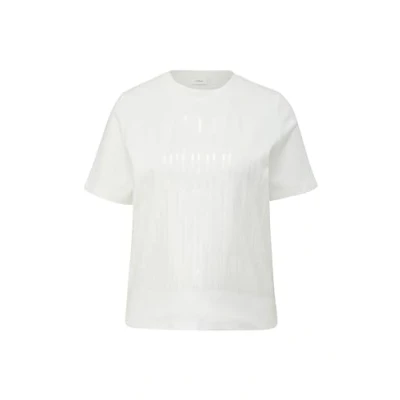 Abbildung von s.Oliver Black Label MIT Pailletten Tshirt print, Damen, Größe: 38, Ecru