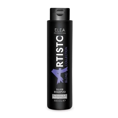 Abbildung von Shampoo für helles Haar zur Neutralisierung von Gelbtönen SILVER Elea Professional Artisto Blond Collection 300ml