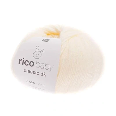 Abbildung von Rico Design Wolle Baby Classic Dk Babywolle zum Stricken und Häkeln Häkelwolle, 165,00 m (50g Strickgarn, Handstrickgarn, Nadelstärke 3,5 4 mm), trocknergeeignet, weich pflegeleicht