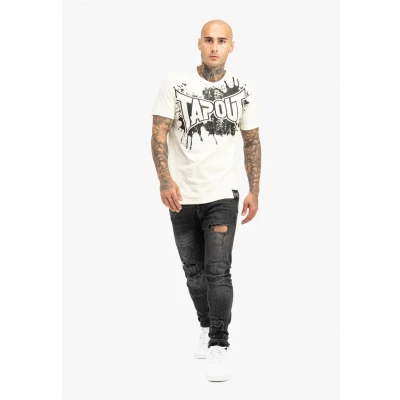 Abbildung von Tapout Normale Passform Splashed Tshirt print, Herren, Größe: 3XL, Ecru black