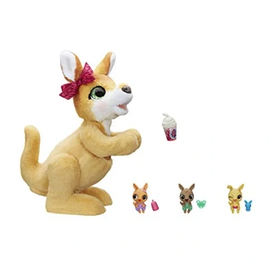 Abbildung von Hasbro Plüschfigur E67245L0 furReal Mama Josie, das Känguru
