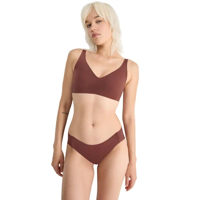 Abbildung von Sloggi FEEL 2 0 SOFT OHNE Triangel BH, Damen, Größe: Large, Burnt henna