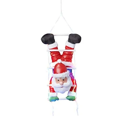 Abbildung von BONETTI LED Dekofigur &quot;Weihnachtsmann kopfüber&quot;, 30 flammig, mit bunten LEDs, Weihnachtsdeko aussen
