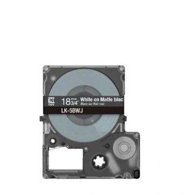 Abbildung von Epson Etikettenkassette, mattes Beschriftungsband LK 5HWJ weiß auf navy, langlebiges Band für LabelWorks Etikettendrucker, wasser &amp; verschleißfest, 8 m x 18 mm