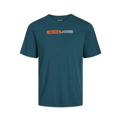 Abbildung von Jack &amp; Jones CORP LOGO PLAY Oneck Tshirt print, Herren, Größe: XS, Deep teal
