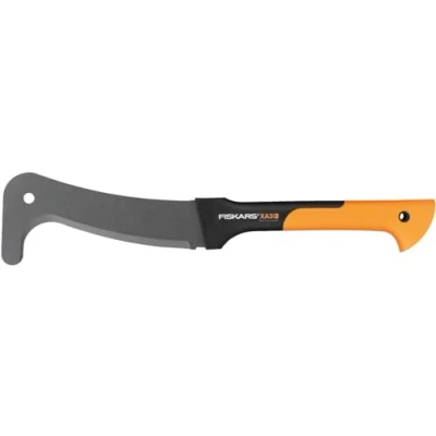 Abbildung von Fiskars Machete, Länge: 50,5 cm, Antihaftbeschichtet, Gehärtete Stahlklinge/Glasfaserverstärkter Kunststoffgriff, Inklusive Schutzhülle, Schwarz/Orange, WoodXpert, XA3, 1003609