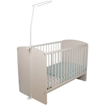 Abbildung von Tega Baby Himmelhalter mit Himmelbettstange für Babybett Klemmen, weiß DM 009