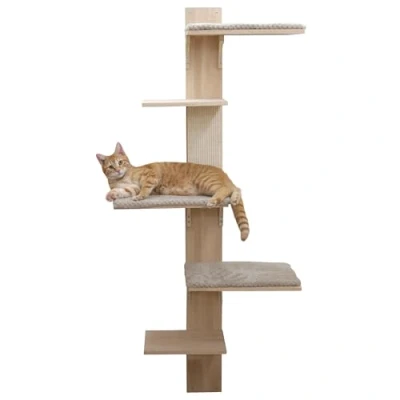 Abbildung von Kerbl Kratzbaum Wandkratzbaum Timber max 4,5 kg 150 cm 81612