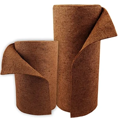 Abbildung von Aquagart Kokosmatte I Winterschutz &amp; Kälteschutz für Pflanzen 800g/m² einseitige Naturlatex Schicht Kokosfasermatte Böschungsmatte (5m x 0,5m)