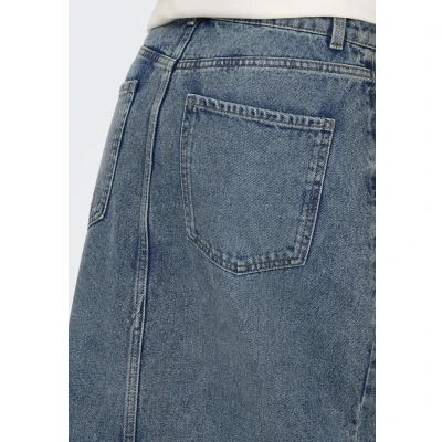 Abbildung von ONLY Onlalina Leigh HW EX LONG Maxirock, Damen, Größe: XS, Blue denim