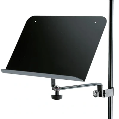 Abbildung von K&amp;M 115/2 Noten und Konzepthalter Schwarz 30 cm x 21 neigbare verstellbare Notenablage bis Rohr Ø 3