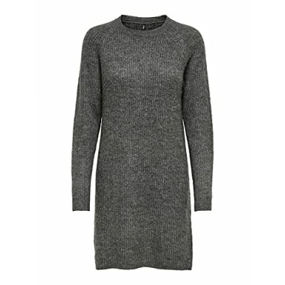 Abbildung von ONLY Damen Onysallie L/S Dress Ex Knt Kleid, Dark Grey, XS EU