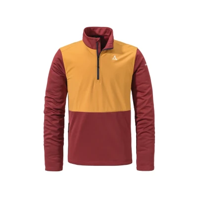 Abbildung von Schöffel Herren Jersey Style Salza MNS, schnelltrocknendes Radtrikot mit Rückentasche, wärmendes MTB Jersey, Funktionsshirt integriertem Brillentuch, masala, 46