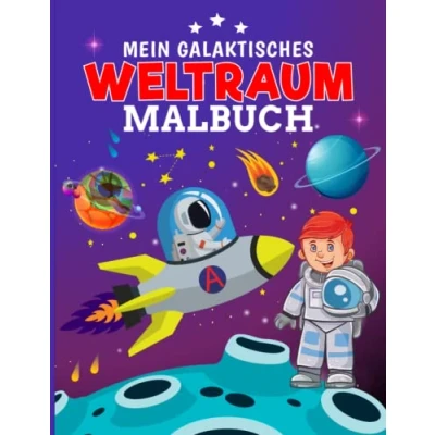 Abbildung von Mein galaktisches Weltraum Malbuch: Erforsche gemeinsam mit uns Astronauten, Raketen, Planeten, das Sonnensystem und vieles mehr. Wunderschönes Buch für Kinder zum Ausmalen.