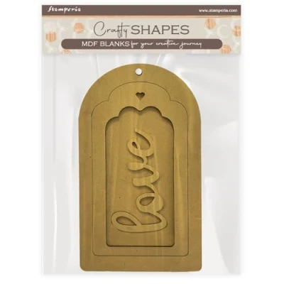 Abbildung von Stamperia Timeless MDF Crafty Shapes Blanks Tag (KLSM54)