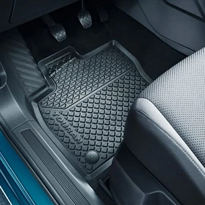 Abbildung von Volkswagen Passform Fußmatten Touran II (4 St), für VW 2 PKW, Zubehör Gummifußmatten vorne&amp; hinten, Allwettermatten 5QB061500 82V
