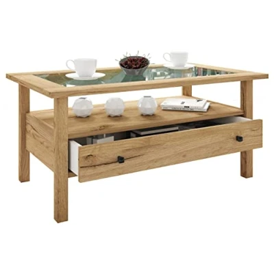 Abbildung von VCM Couchtisch Holz Sofatisch Schublade Lingis L