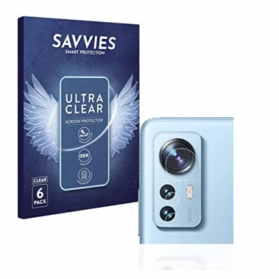 Abbildung von Savvies 6 Stück Schutzfolie für Xiaomi 12 (NUR Kameraschutz) Displayschutz Folie Ultra Transparent