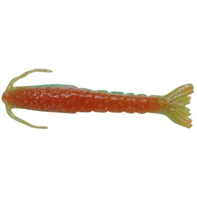 Abbildung von Berkley Gulp! Saltwater Shrimp 4in Creature Bait (4 Stück) Nuclear Chicken Gummifisch